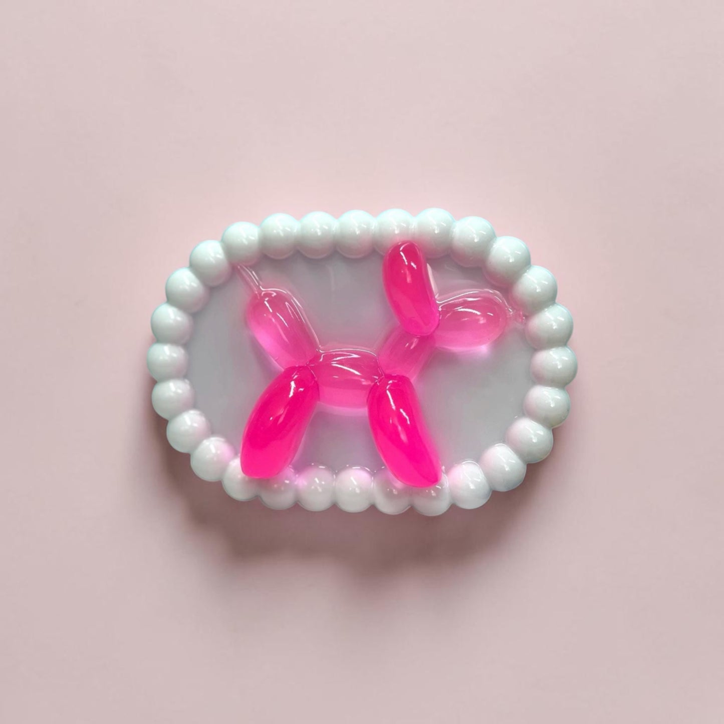 3D Balloon Dog Wall Art – Pop Art Candy Sculpture, Neon Resin Decor, Kawaii Dopamine Art, Colorful Mini Wall Piece