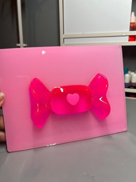 Pink Resin Gummy Candy Wall Art: 3D Pop Art Nursery Decor