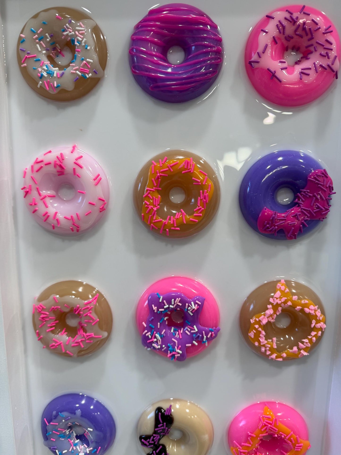 Sweet Dessert Charcuterie Wall Art — 24x24” Resin Cookies & Donuts Pop Art • Pink Sprinkle Candy Kitchen Decor • Original Handmade Artwork