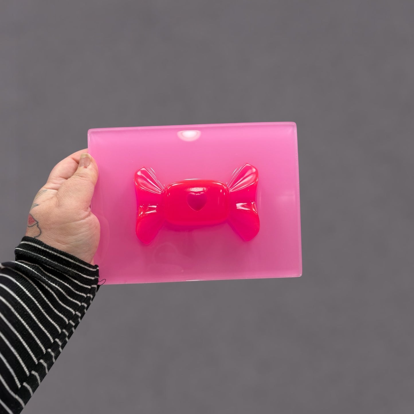 Pink Resin Gummy Candy Wall Art: 3D Pop Art Nursery Decor