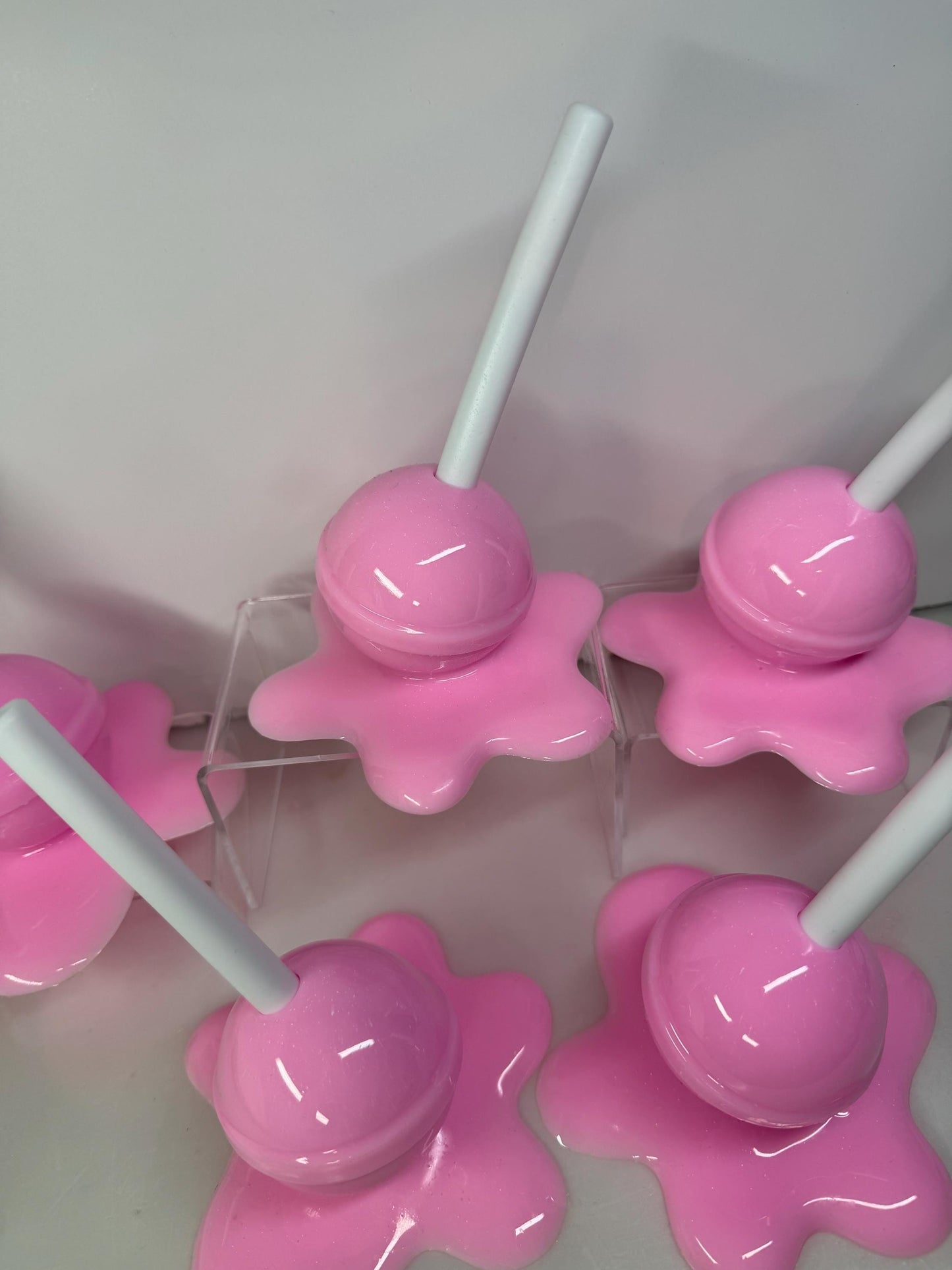 Melting Lollipop Resin Sculpture – Demure Princess Pink