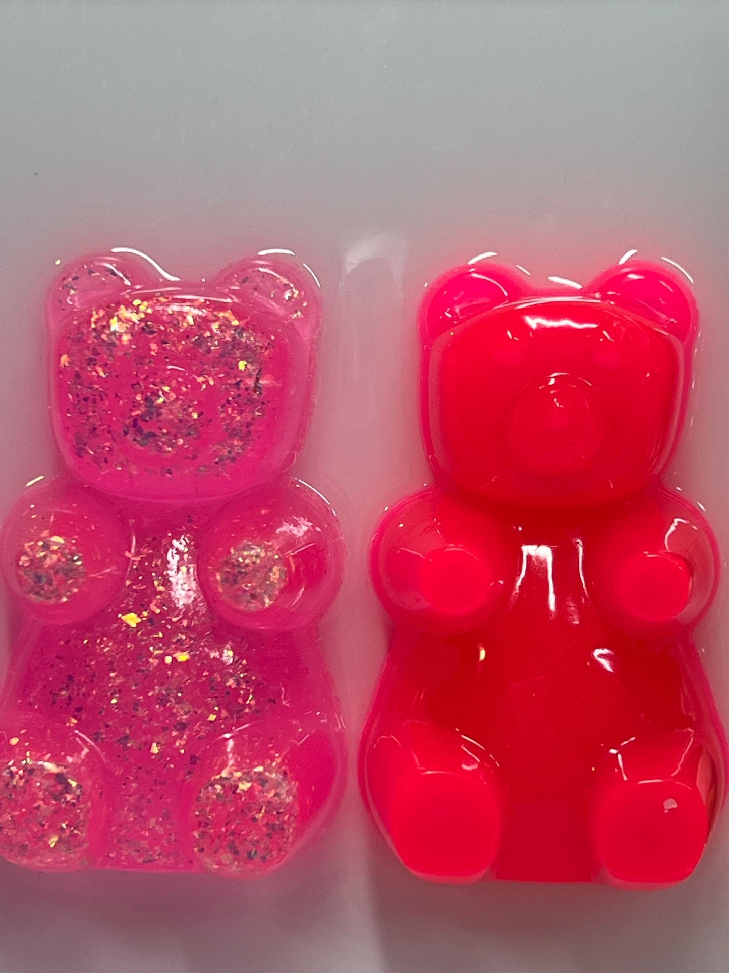 Neon Pink Resin Gummy Bear Wall Art: 3D Pop Art Decor