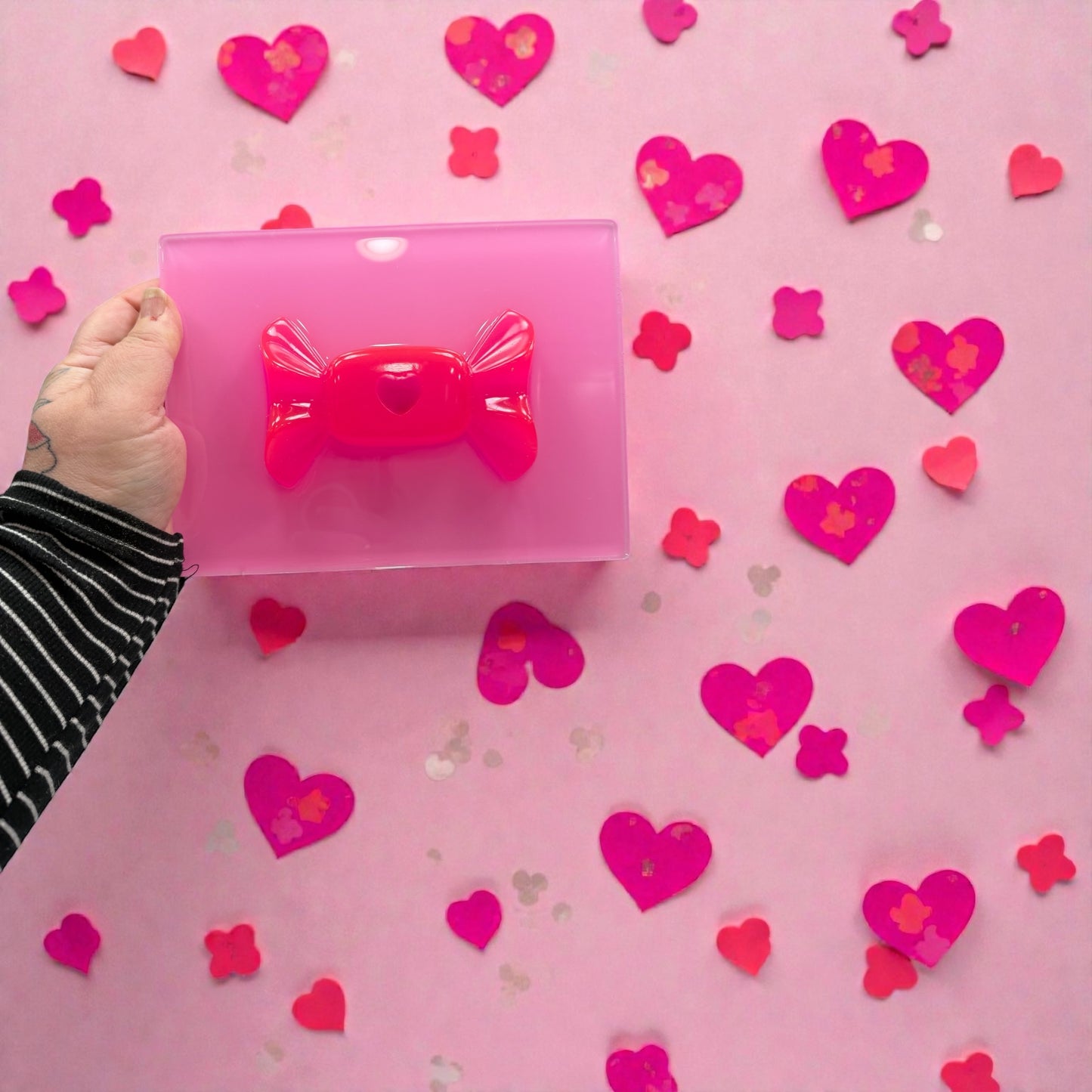 Pink Resin Gummy Candy Wall Art: 3D Pop Art Nursery Decor