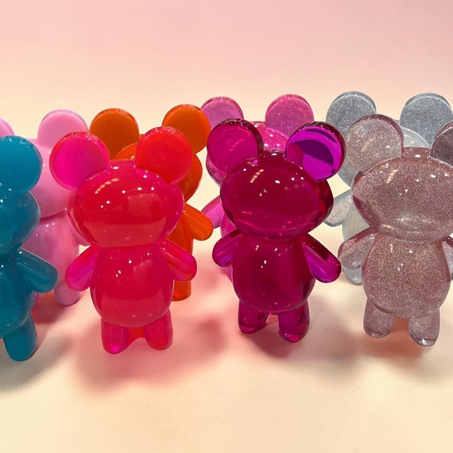 Giant Gummy Bear Pop Art Sculpture • 7” Resin Candy Bear Figurine • Choose Your Color • Kawaii Dopamine Decor • Shelf Statement Piece