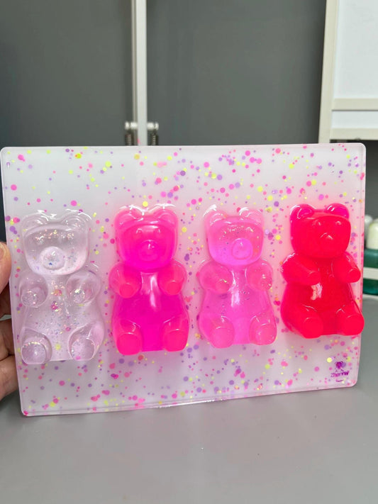 Neon Pink Resin Gummy Bear Wall Art: 3D Pop Art, Nursery Decor