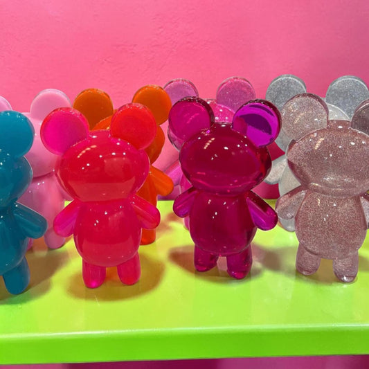 Giant Gummy Bear Pop Art Sculpture • 7” Resin Candy Bear Figurine • Choose Your Color • Kawaii Dopamine Decor • Shelf Statement Piece