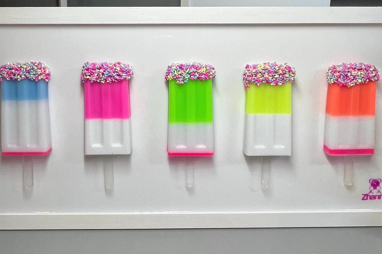 Rainbow Popsicle 3D Pop Art: Sprinkled Dopamine Wall Decor