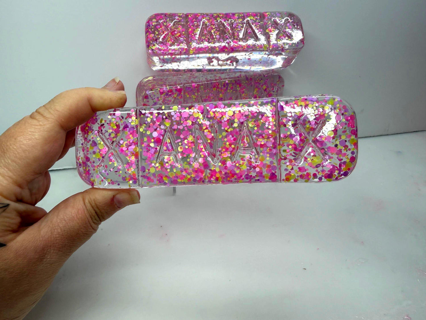 3D Resin Pill Wall Art: Magic Confetti Pop Art Capsule| Dopamine Decor| Office Decor