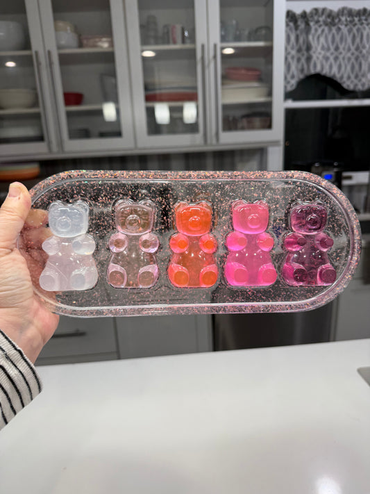 Five-Bear Candy Gradient Wall Art