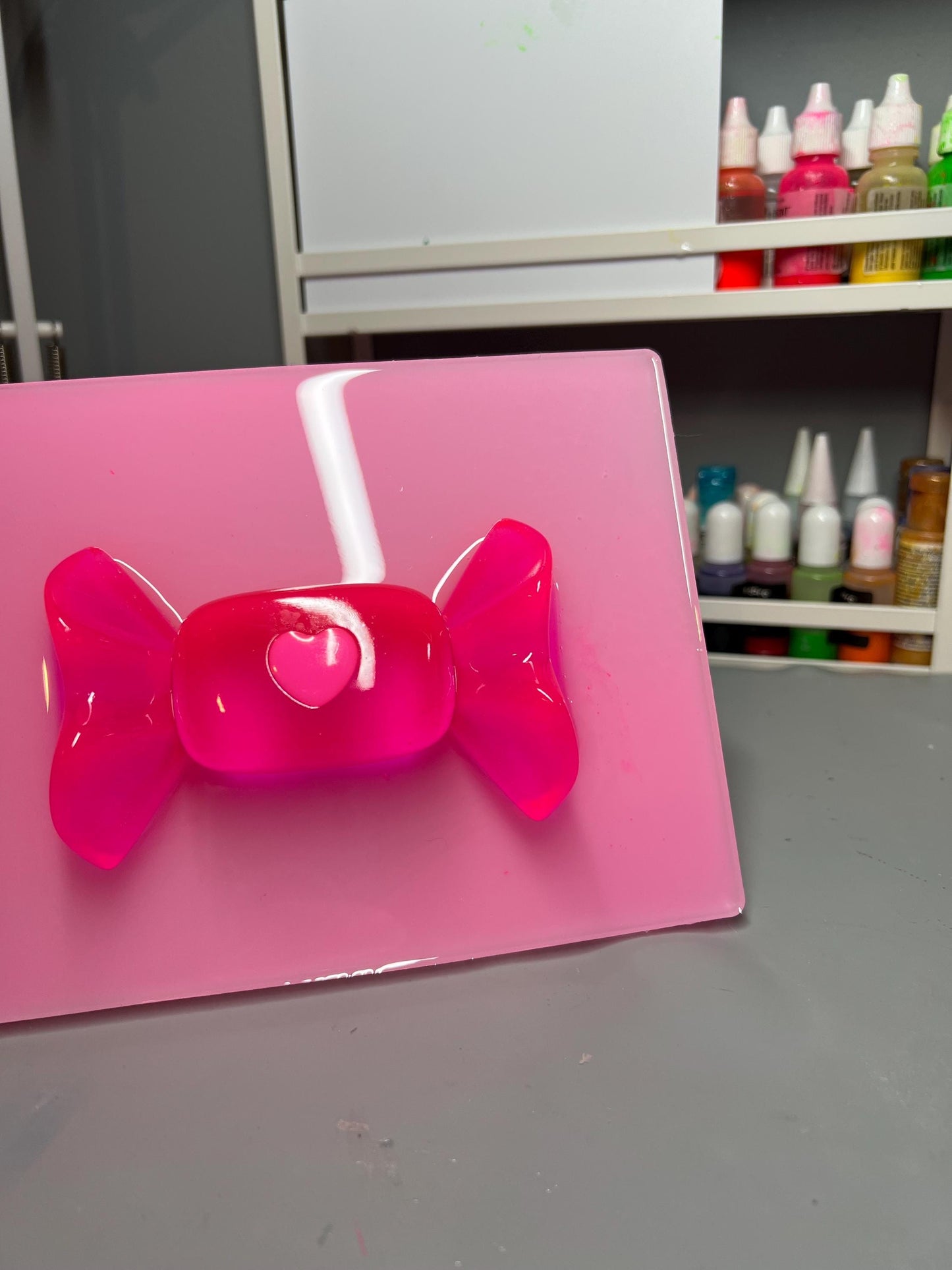 Pink Resin Gummy Candy Wall Art: 3D Pop Art Nursery Decor