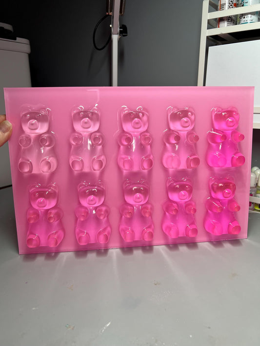 Handmade 3D Pink Gummy Bear Wall Art: Nursery Decor (12x8 inches)