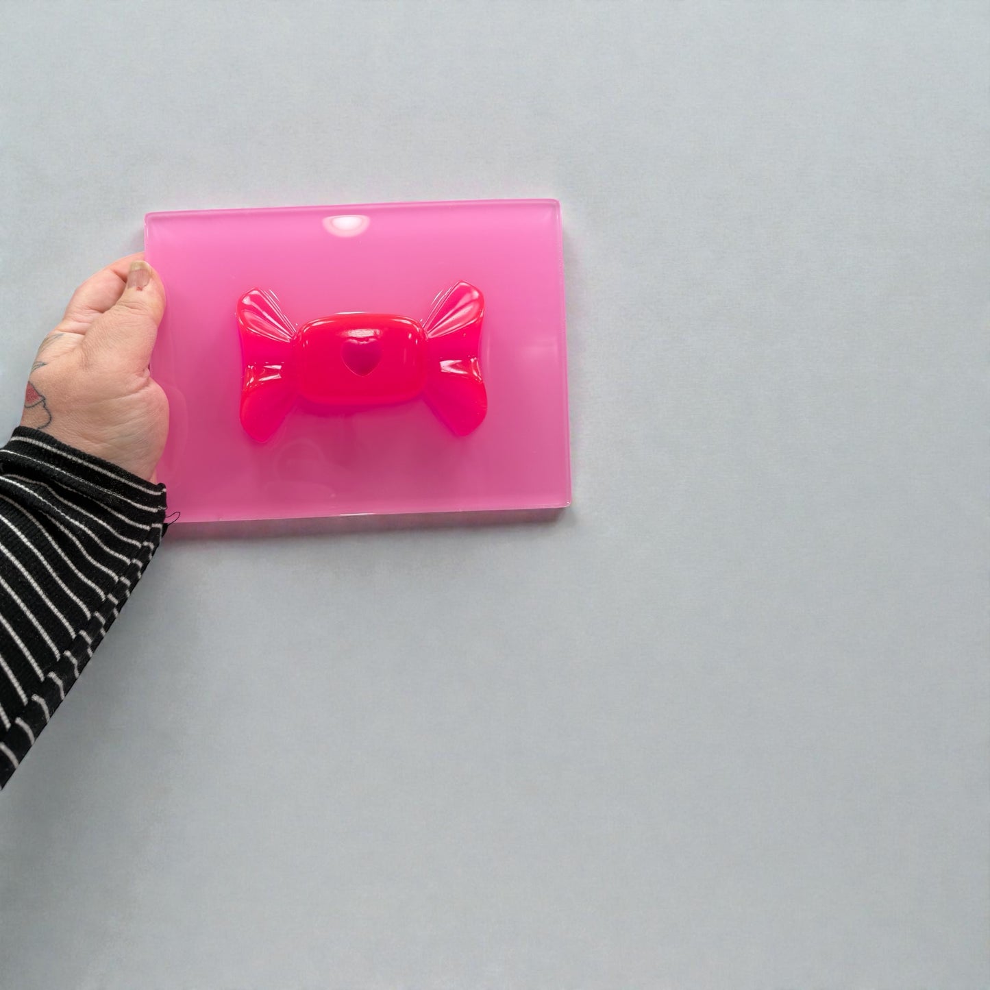 Pink Resin Gummy Candy Wall Art: 3D Pop Art Nursery Decor