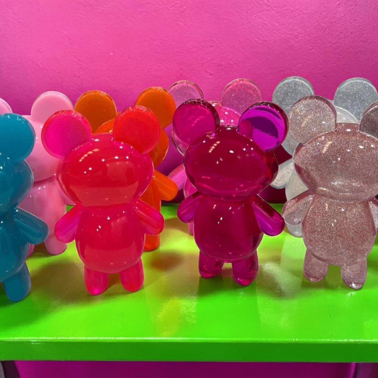 Giant Gummy Bear Pop Art Sculpture • 7” Resin Candy Bear Figurine • Choose Your Color • Kawaii Dopamine Decor • Shelf Statement Piece