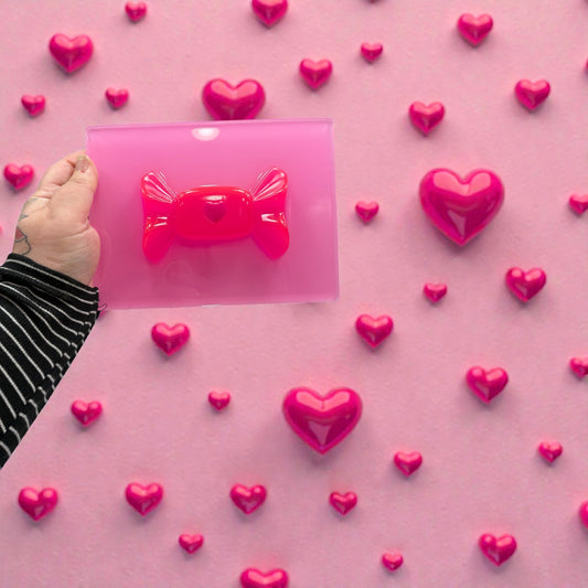 Pink Resin Gummy Candy Wall Art: 3D Pop Art Nursery Decor