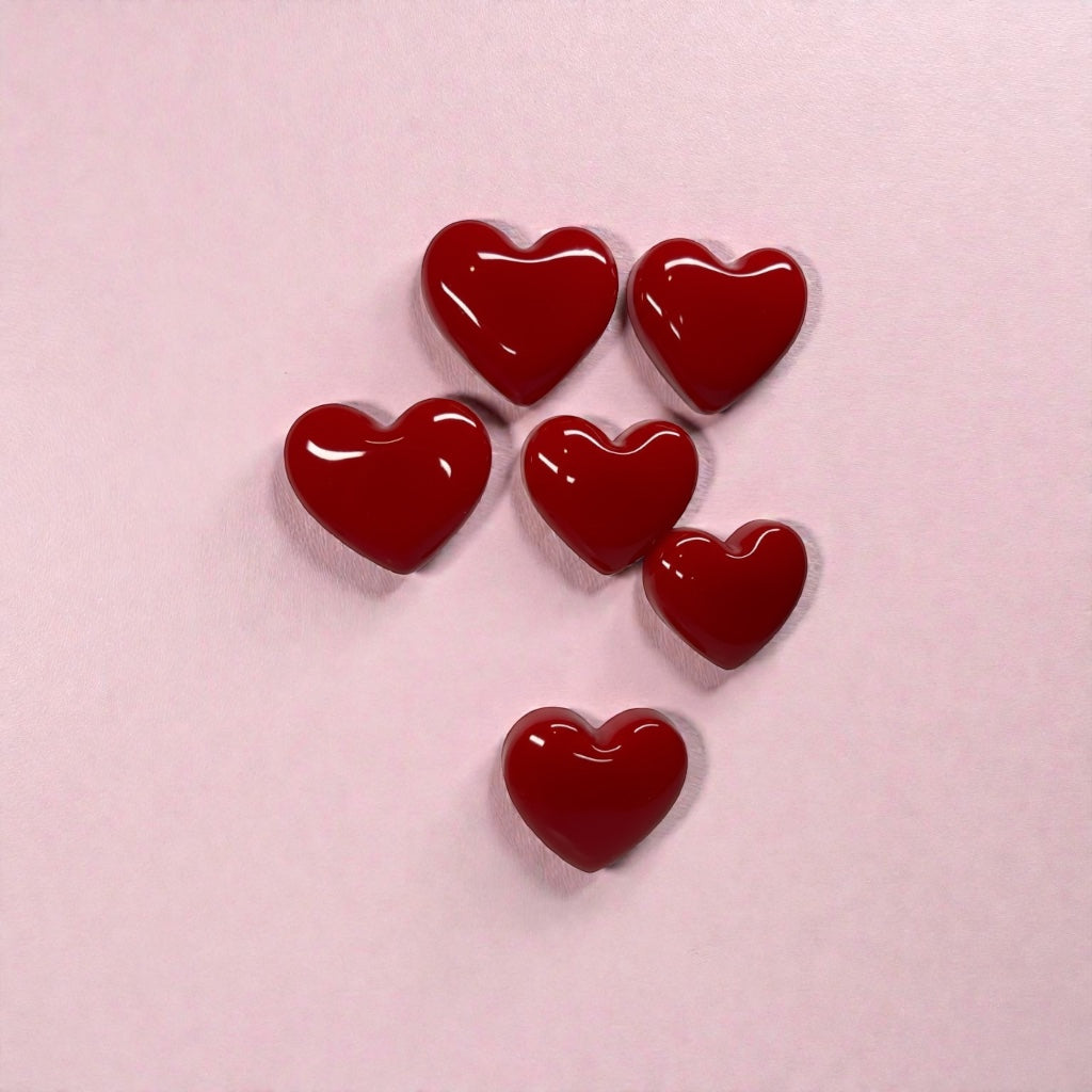 Handmade Red Resin Heart Wall Hanging | 3x3 Valentine Wall Decor | Glossy Pop Art Heart | Small Love Gift | Modern Romantic Art