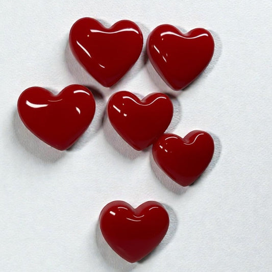 Handmade Red Resin Heart Wall Hanging | 3x3 Valentine Wall Decor | Glossy Pop Art Heart | Small Love Gift | Modern Romantic Art
