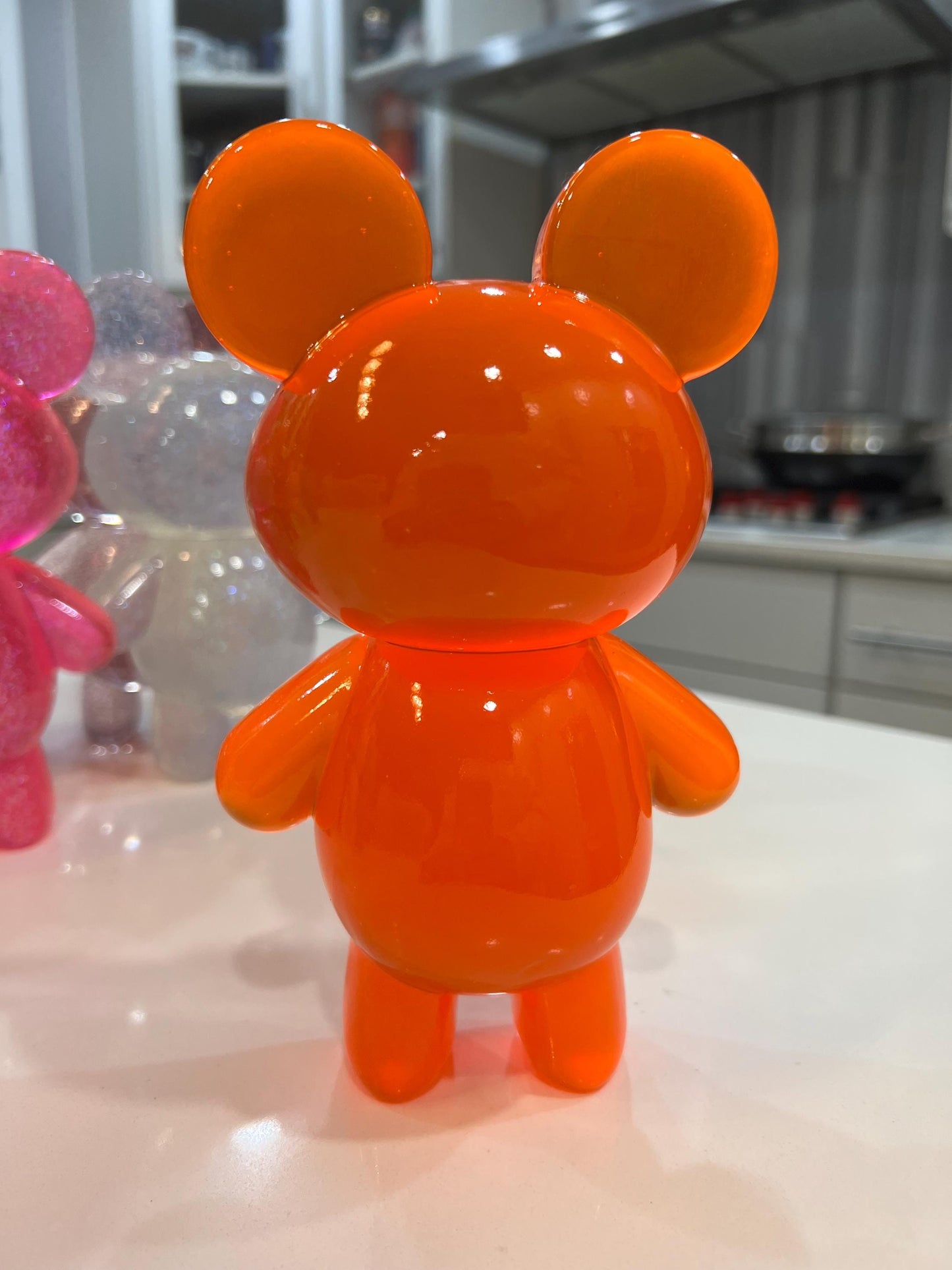 Giant Gummy Bear Pop Art Sculpture • 7” Resin Candy Bear Figurine • Choose Your Color • Kawaii Dopamine Decor • Shelf Statement Piece