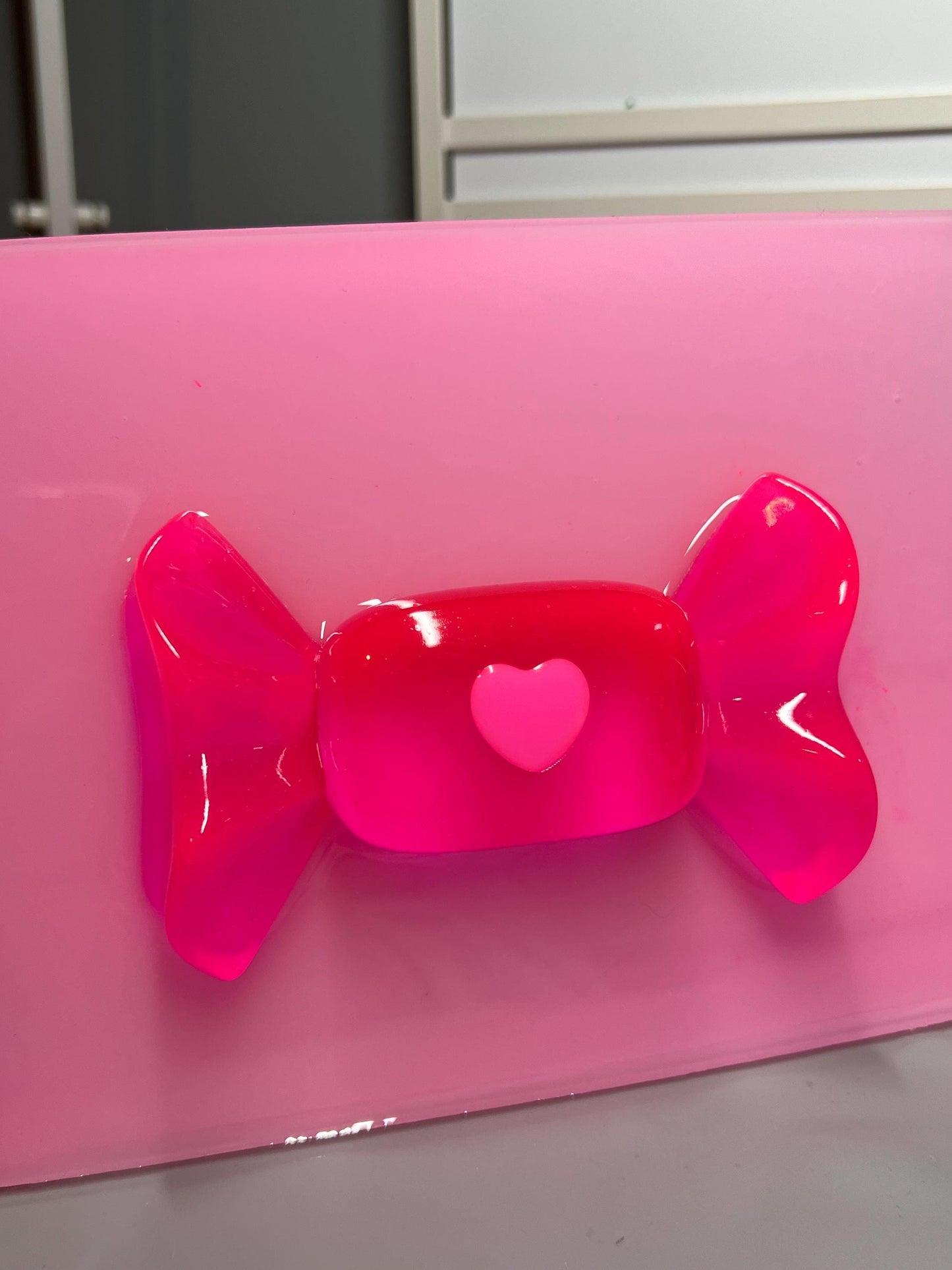 Pink Resin Gummy Candy Wall Art: 3D Pop Art Nursery Decor