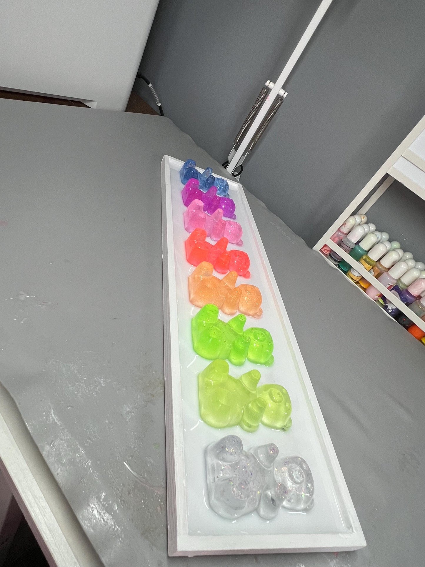 Glitter Neon Rainbow Gummy Bear Wall Art: 3D Pop Art Decor Nursery Kids Room