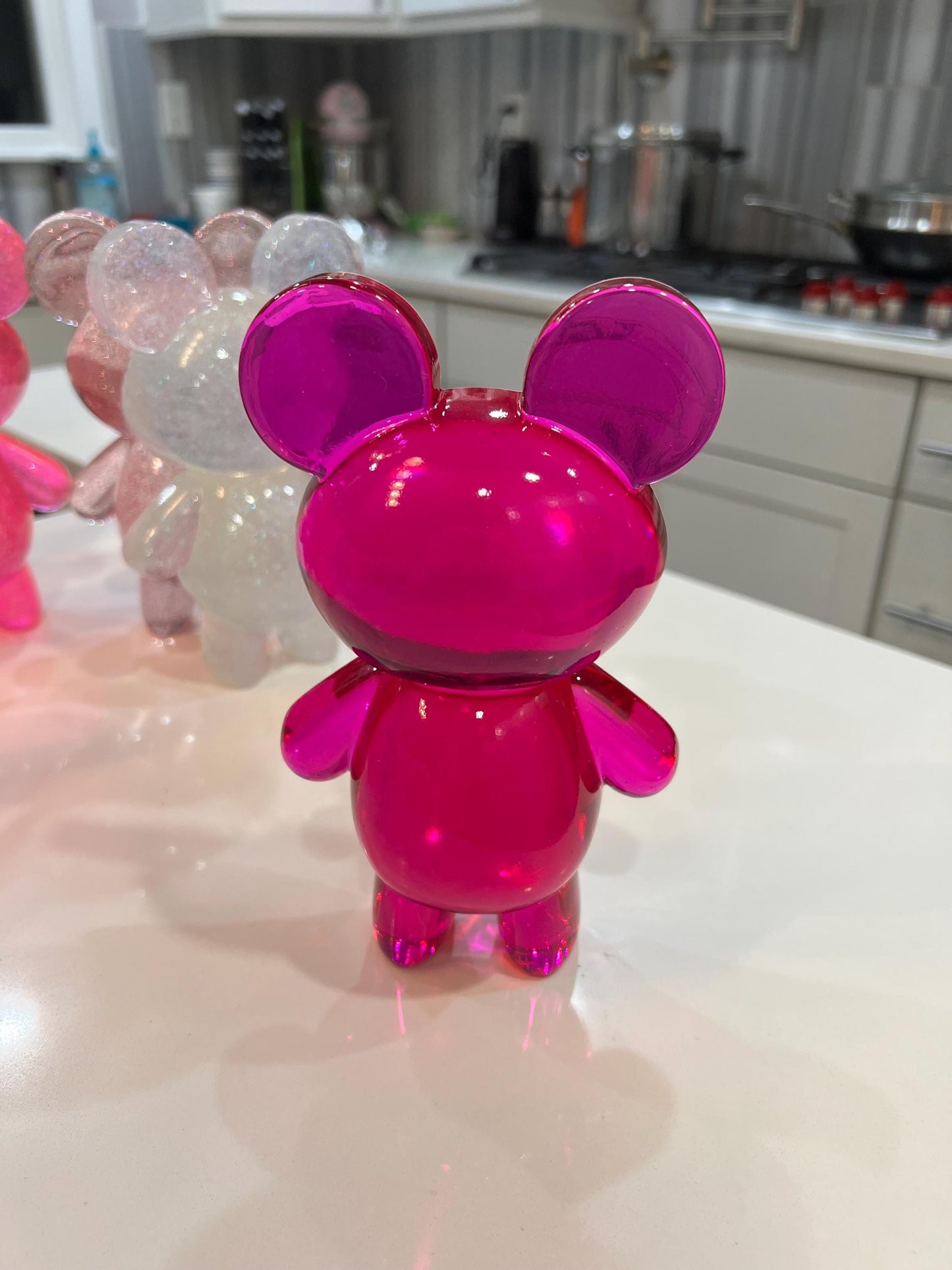 Giant Gummy Bear Pop Art Sculpture • 7” Resin Candy Bear Figurine • Choose Your Color • Kawaii Dopamine Decor • Shelf Statement Piece