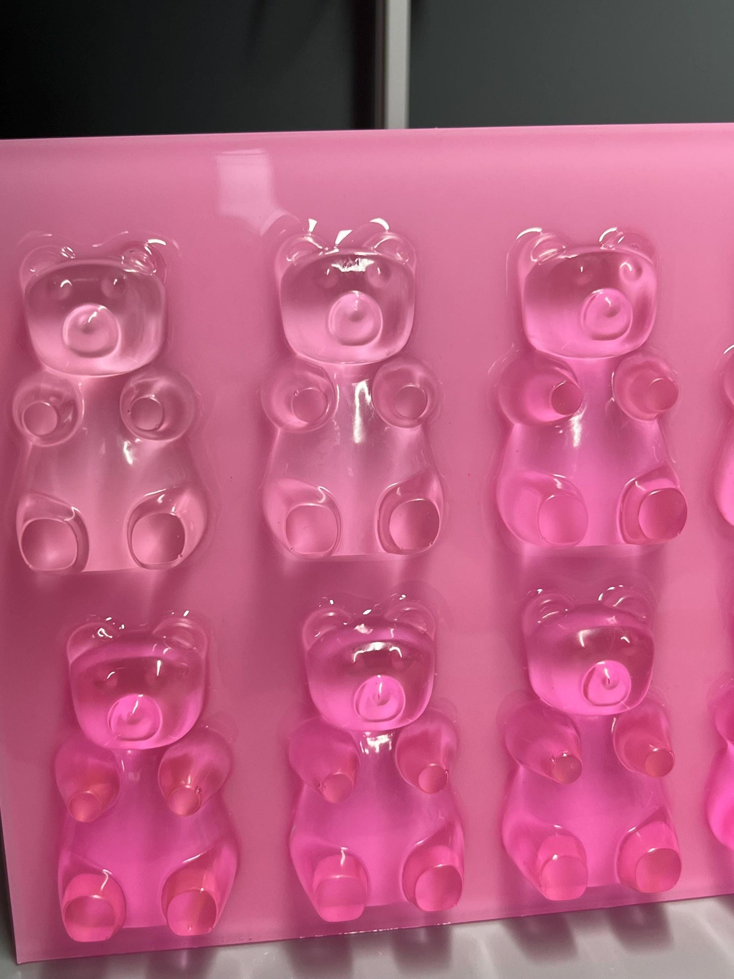 Handmade 3D Pink Gummy Bear Wall Art: Nursery Decor (12x8 inches)