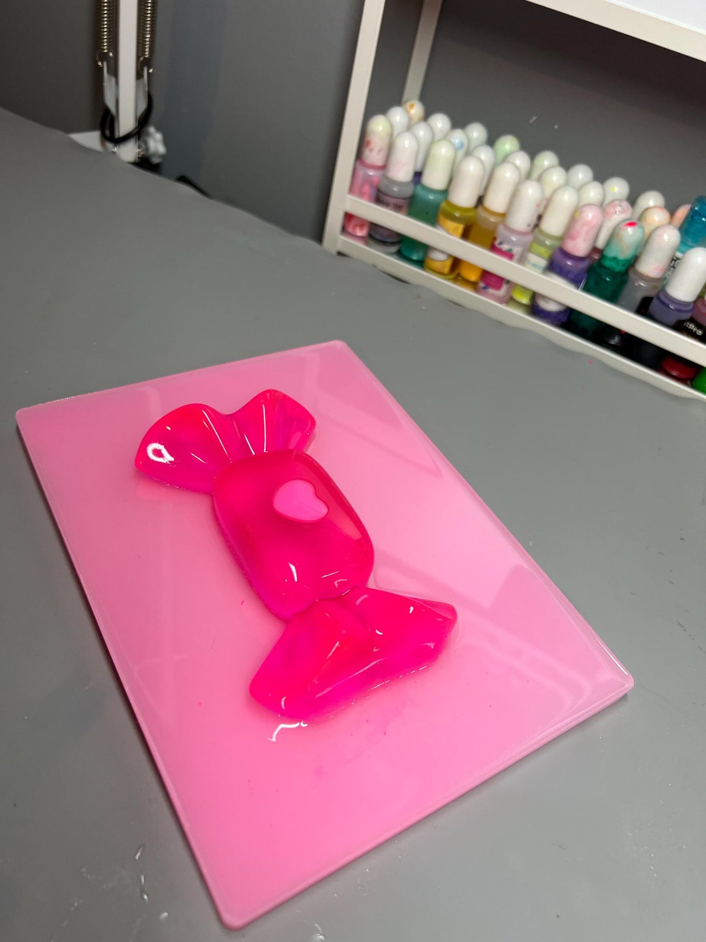 Pink Resin Gummy Candy Wall Art: 3D Pop Art Nursery Decor