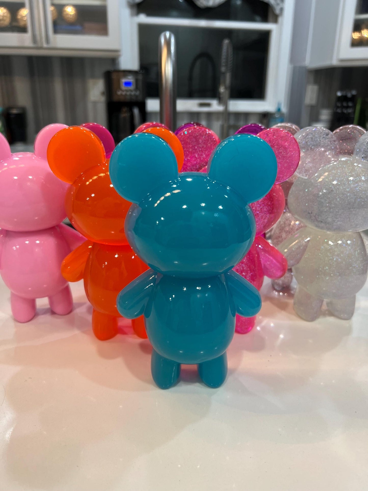 Giant Gummy Bear Pop Art Sculpture • 7” Resin Candy Bear Figurine • Choose Your Color • Kawaii Dopamine Decor • Shelf Statement Piece