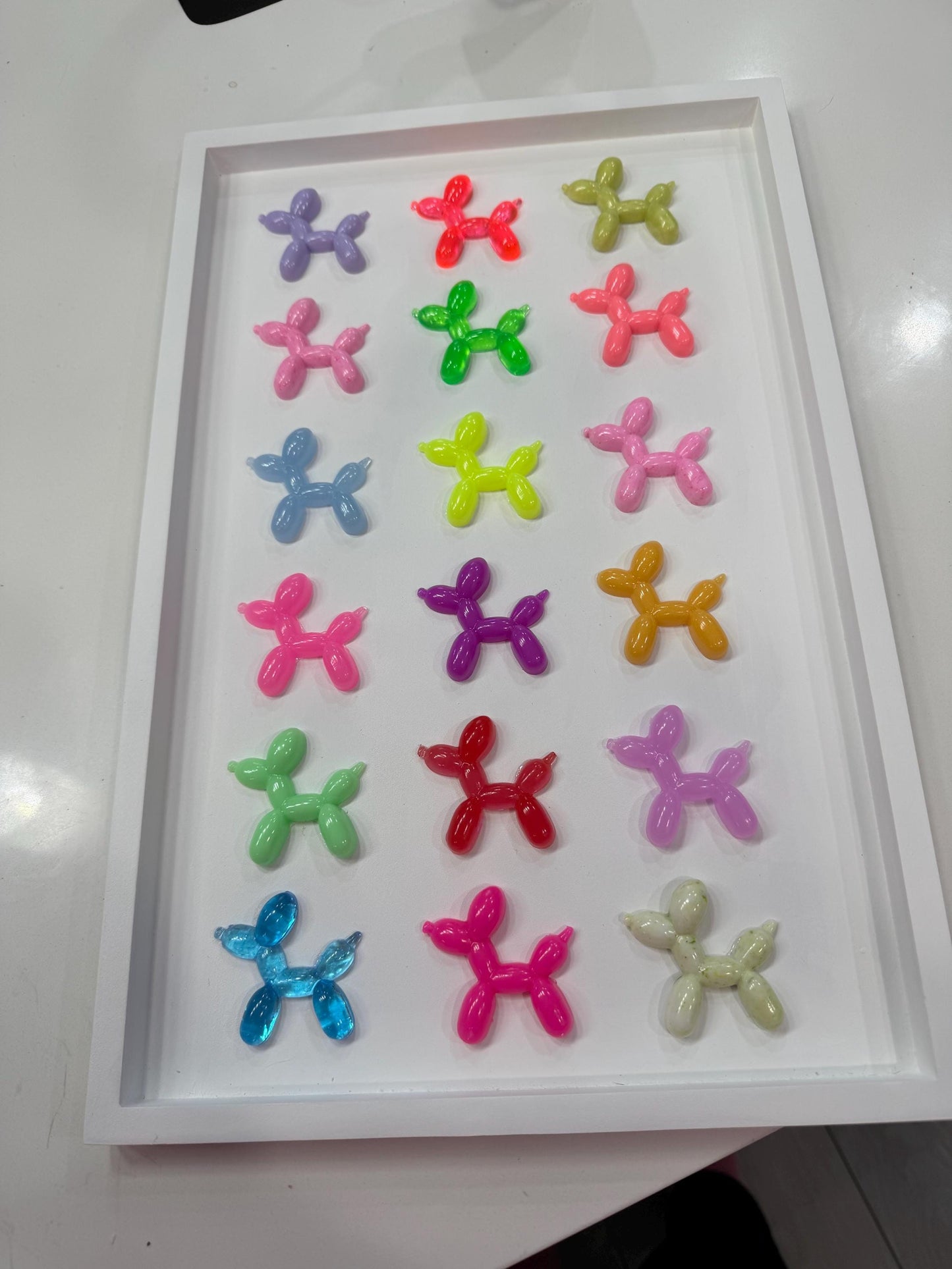 Rainbow Resin Balloon Dogs, 3D Pop Art wall art, Nursery Room Decor, Candy Art, Wall Hanging