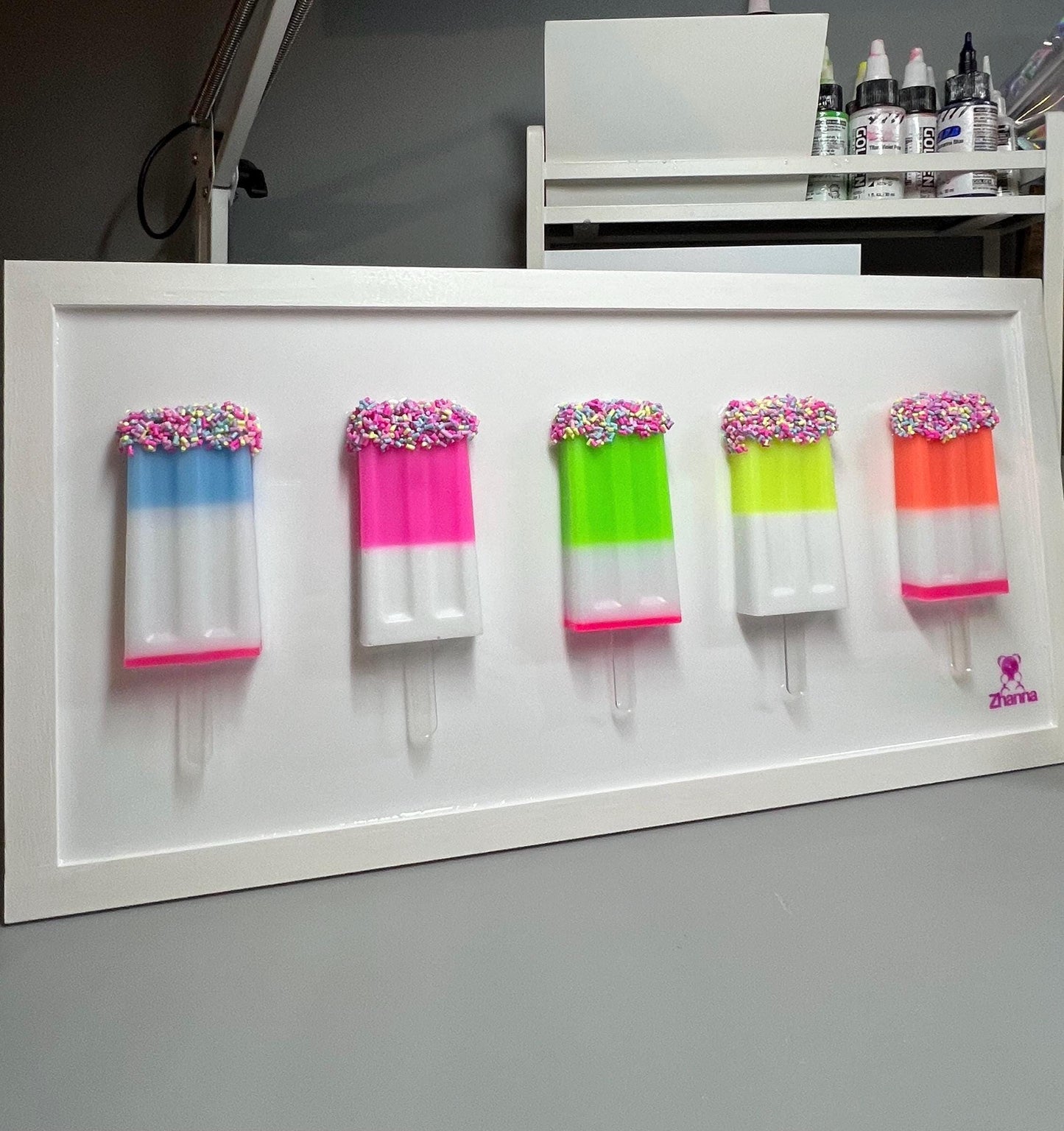 Rainbow Popsicle 3D Pop Art: Sprinkled Dopamine Wall Decor
