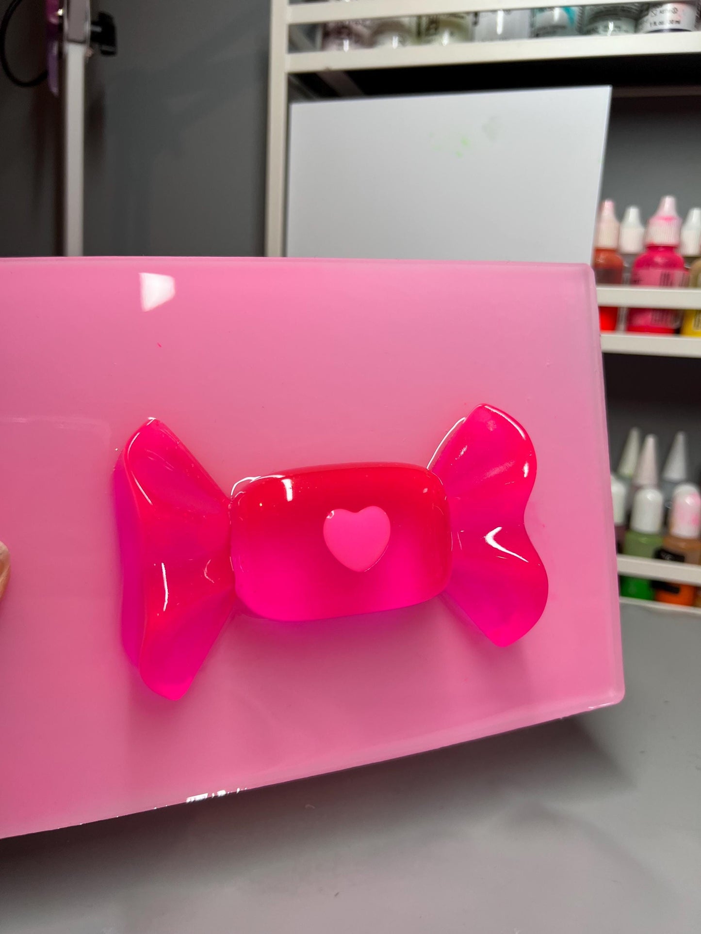 Pink Resin Gummy Candy Wall Art: 3D Pop Art Nursery Decor